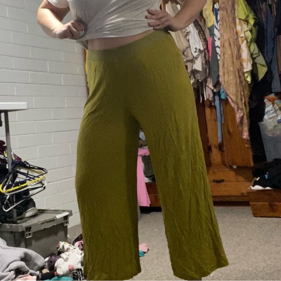 Flawed Tencel Lounge Pants Women’s XL Vibrant Mustard Green - Picture 7 of 15